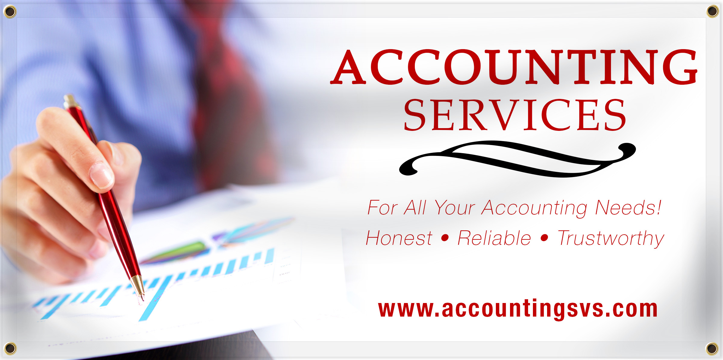 Accounting Banner Idea | LawnSigns.com